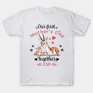 Our First Mothers Day Together Mom And Baby Gazelle T-Shirt